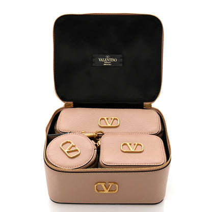 Valentino Garavani Grained Calfskin VLogo Signature Wash Bag Rose Cannelle 6 of 9