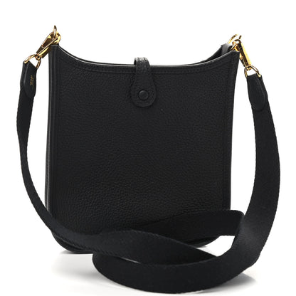 Hermes Taurillon Clemence Evelyne TPM Black 3 of 9