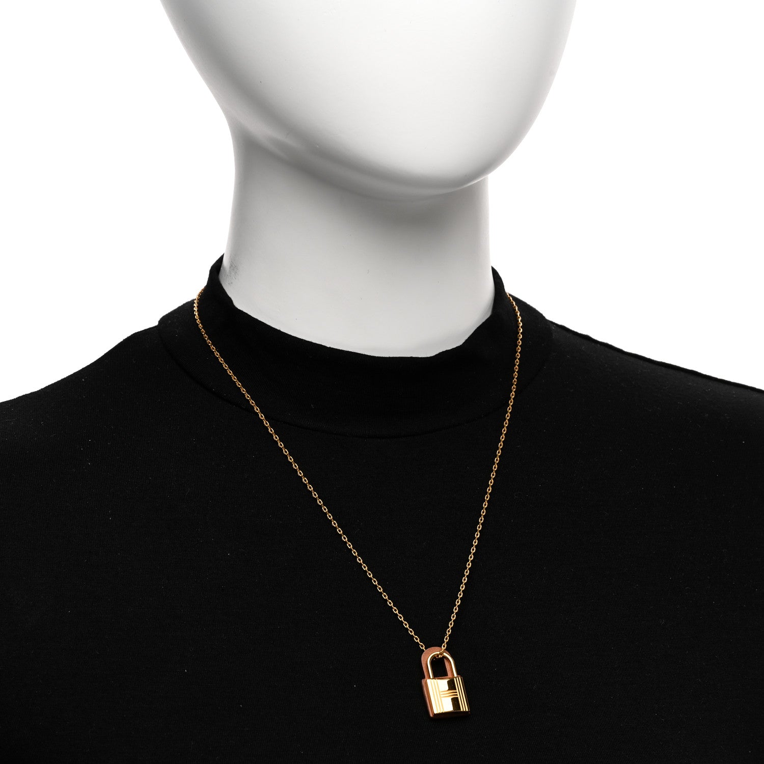 Hermes Swift Small O'Kelly Pendant Necklace Gold 2 of 7