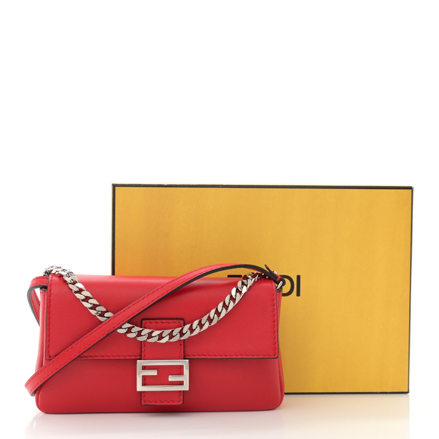 Shiny Nappa Micro Baguette Rosso