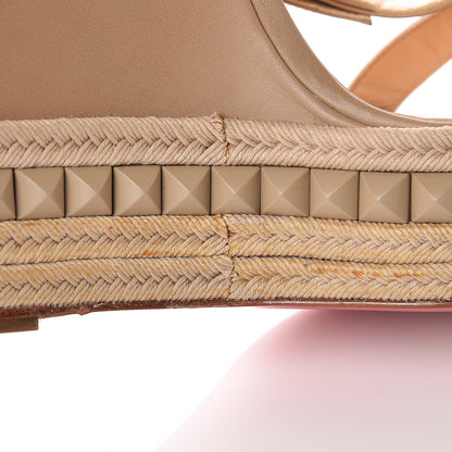 Christian Louboutin Calfskin Rope Cataclou 140 Wedge Sandals 40 Nude 9 of 21