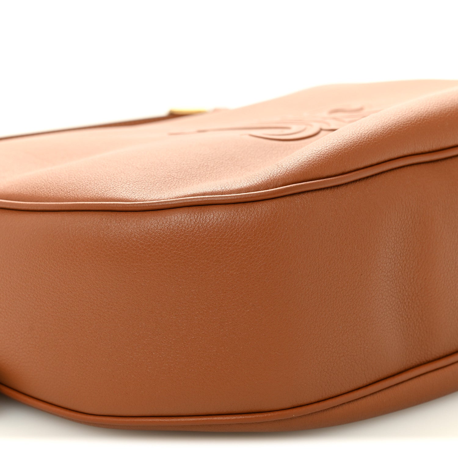 Celine Supple Calfskin Medium Triomphe Heloise Shoulder Bag Tan 10 of 12