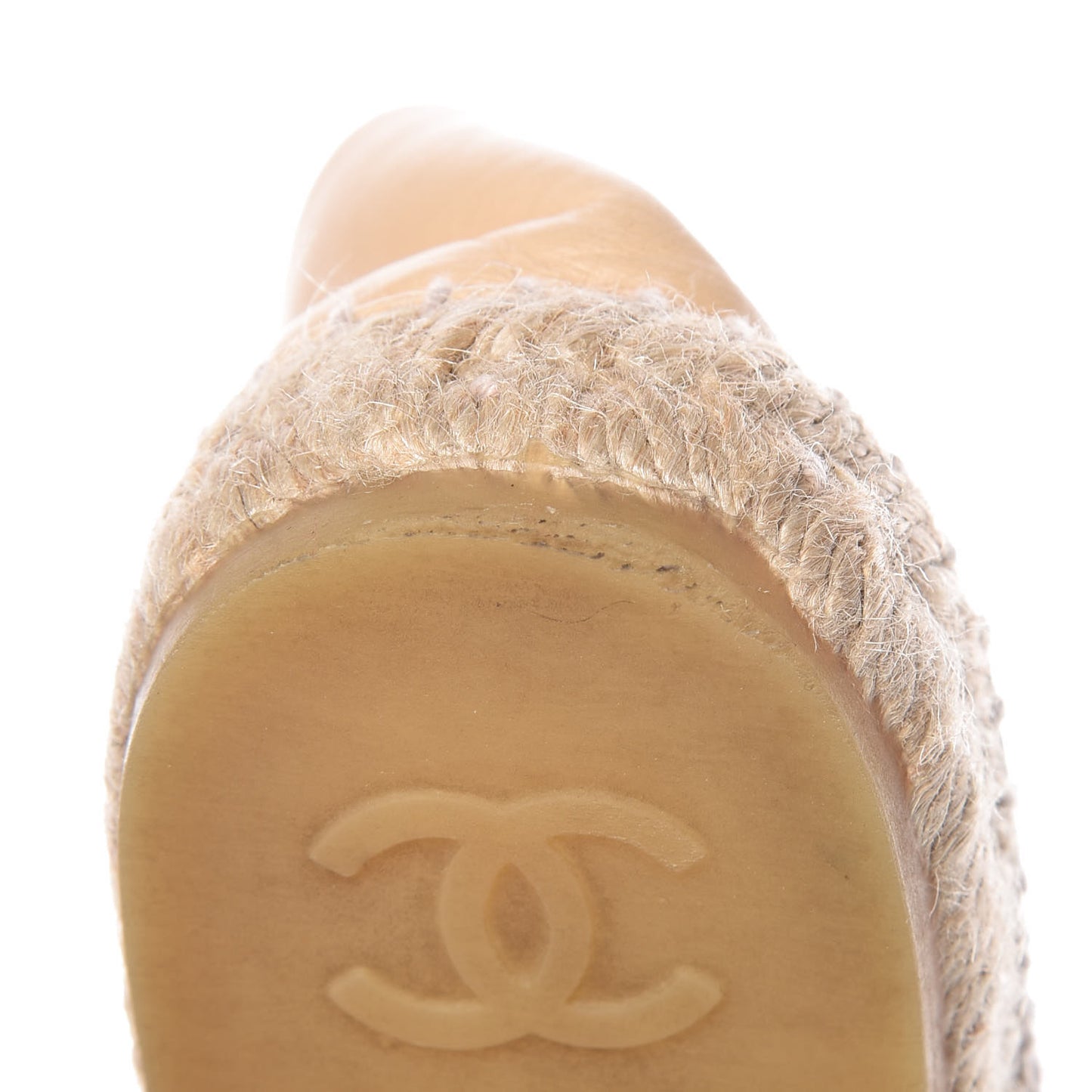 Lambskin CC Espadrilles 40 Beige Black