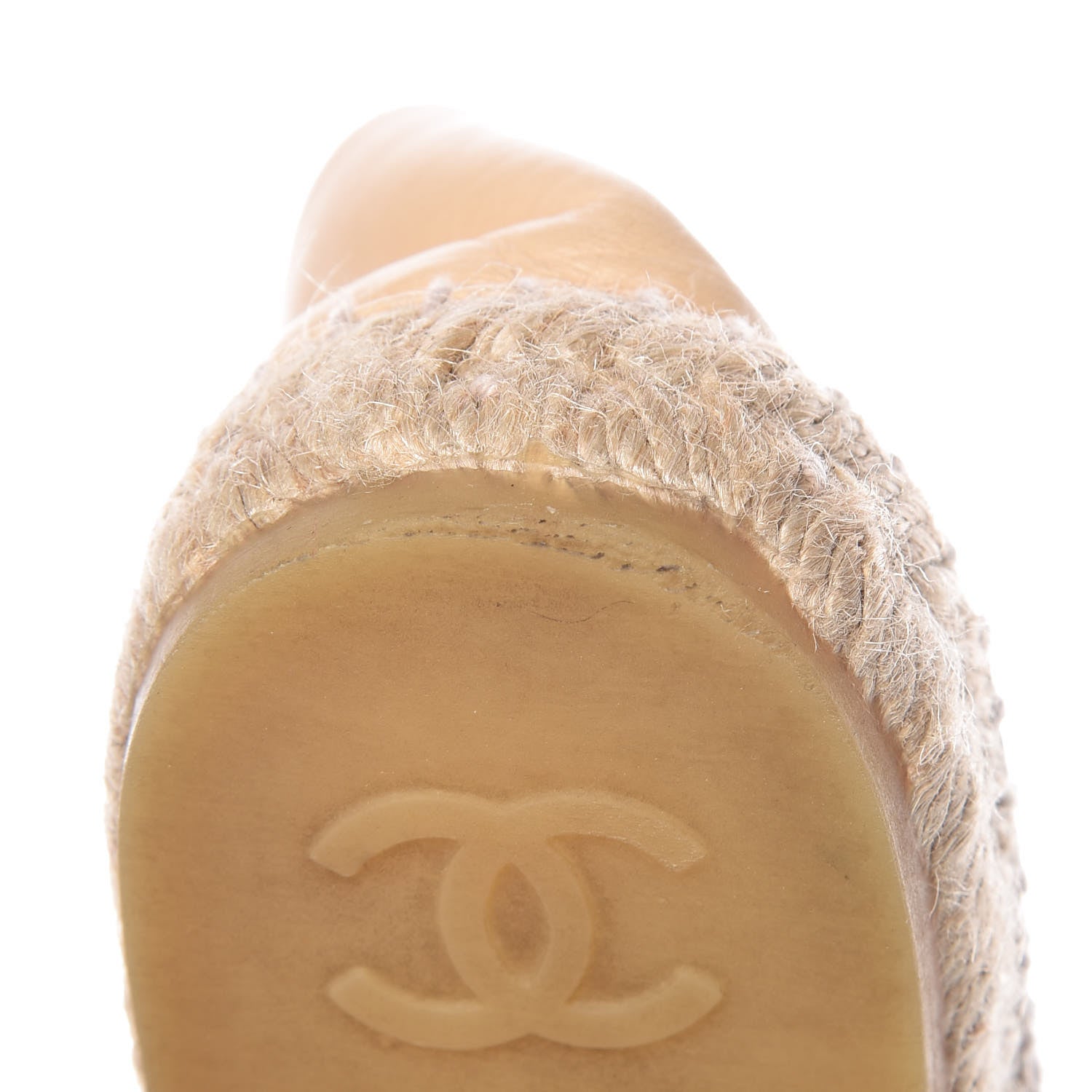 Chanel Lambskin CC Espadrilles 40 Beige Black 10 of 10