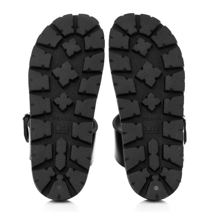 Prada EVA Rubber Buckled Lug Sole 20mm Thong Sandals 37 Black 5 of 12