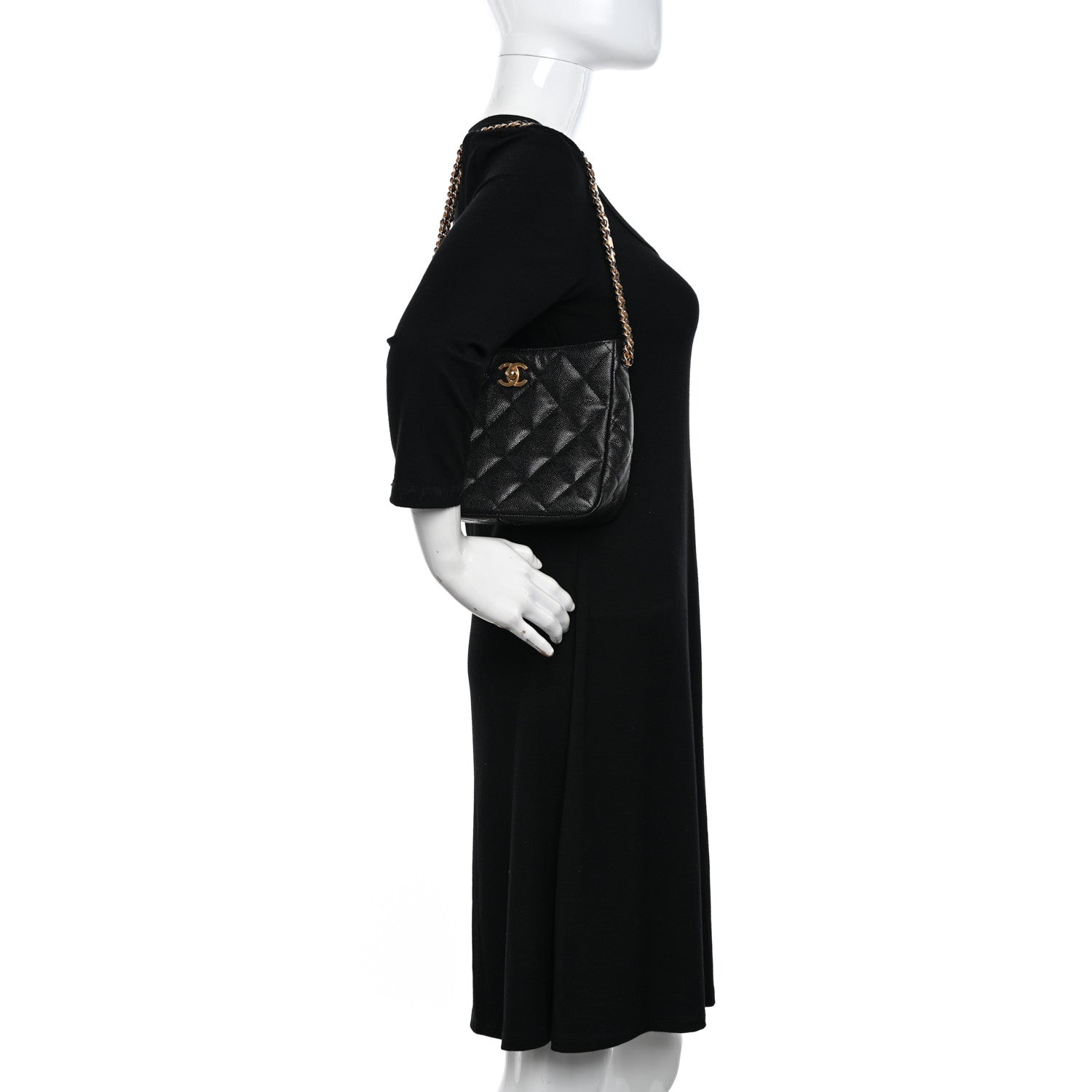 Chanel Caviar Quilted Small Pick Me Up Hobo Black 2 of 11