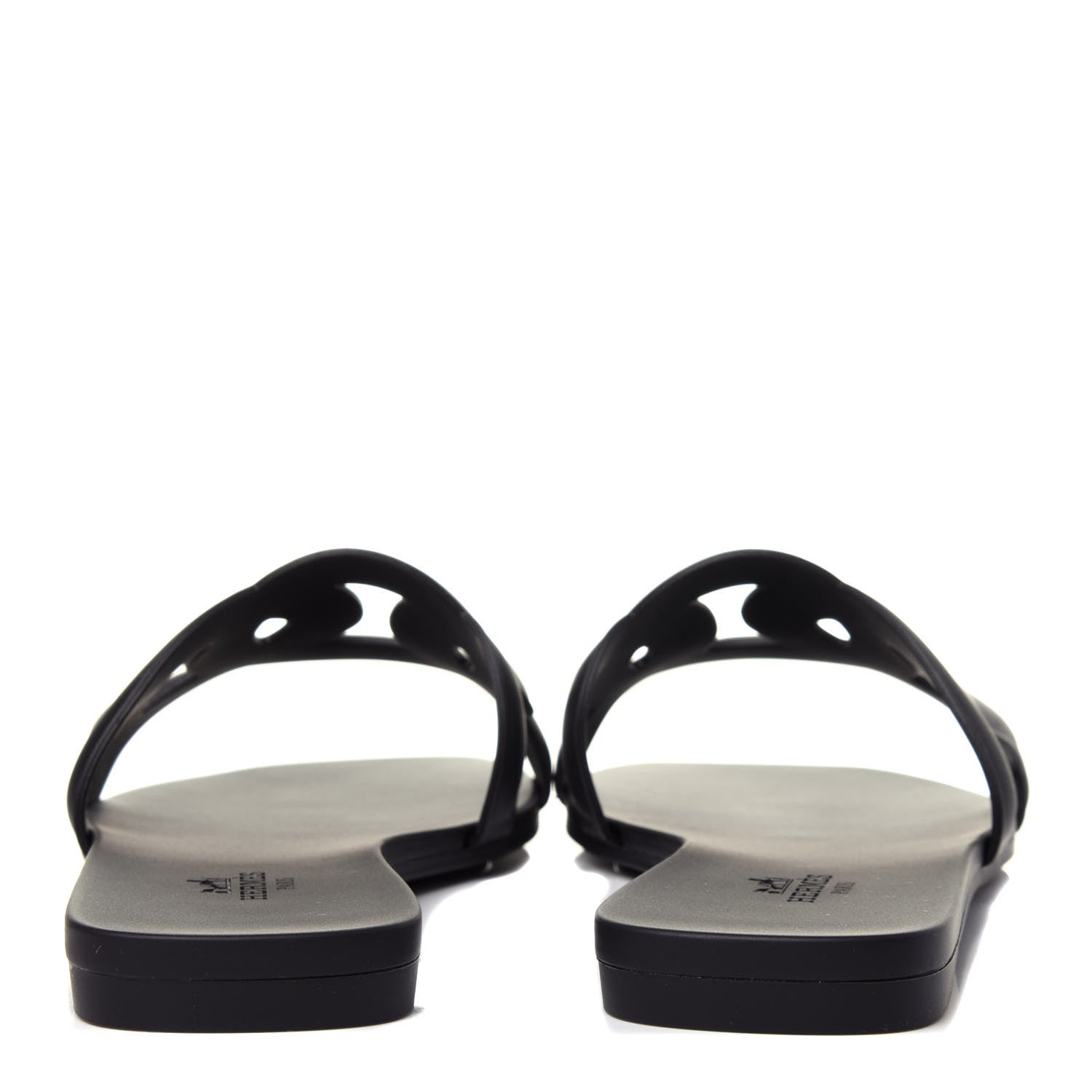 Hermes Rubber Aloha Sandals 36 Black 6 of 10
