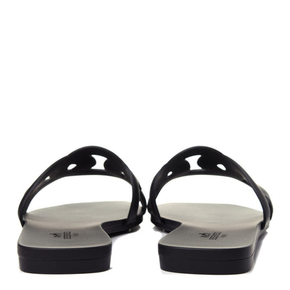 Hermes Rubber Aloha Sandals 36 Black 6 of 10