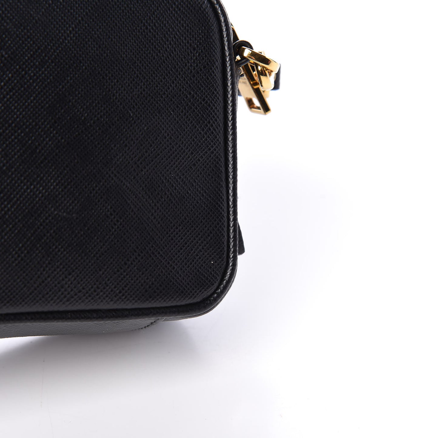 Saffiano Mini Camera Crossbody Bag Black