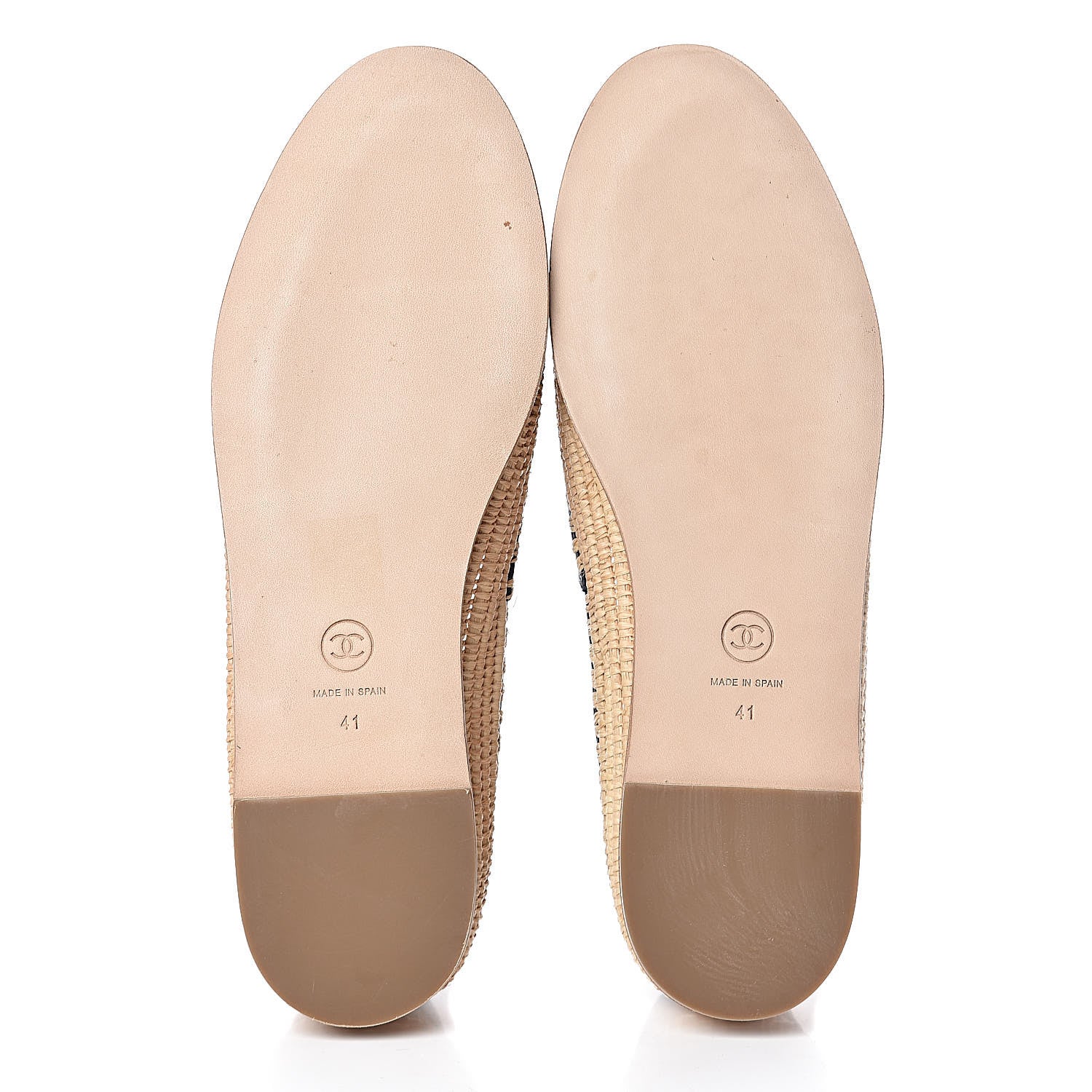 Chanel Lambskin Grosgrain Espadrilles 41 Navy Black 6 of 8