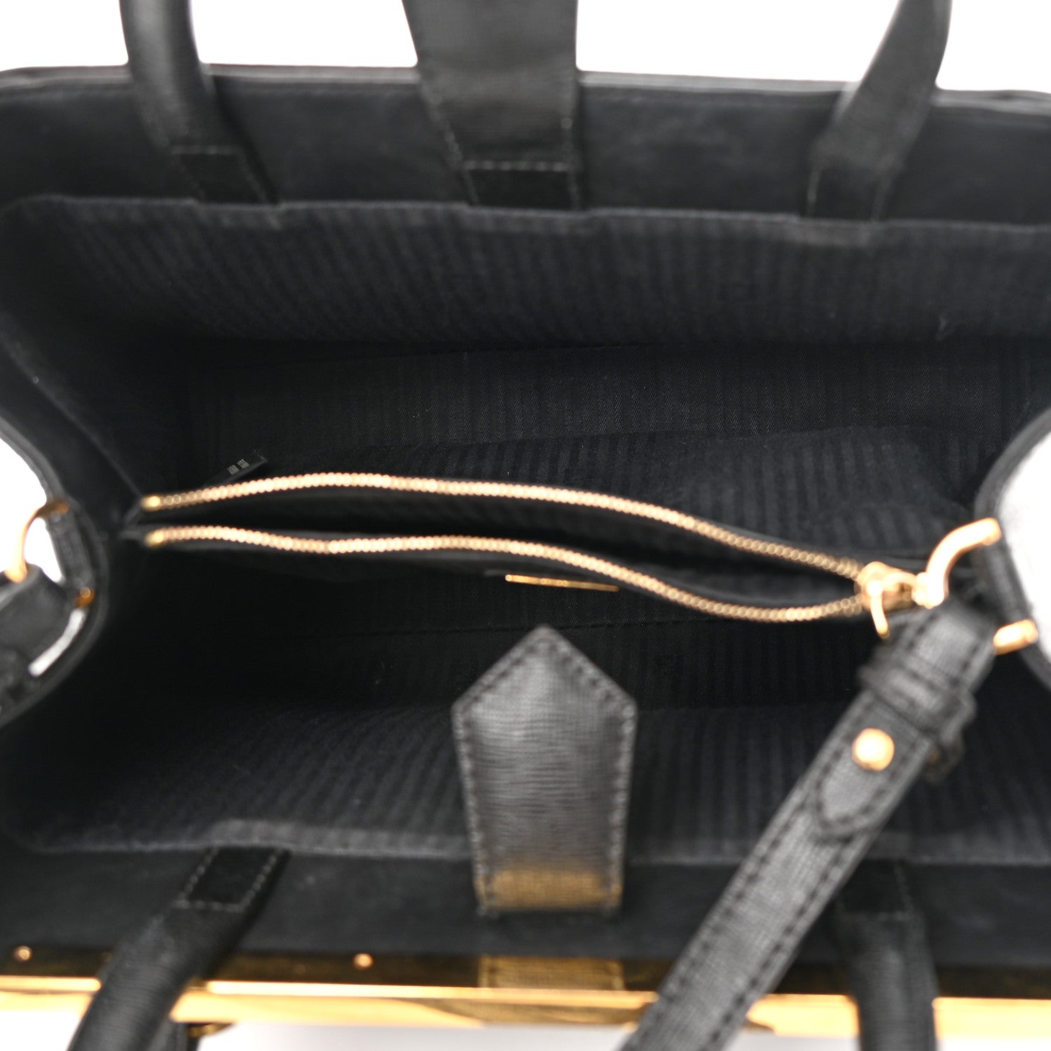 Fendi Vitello Elite Petite 2Jours Tote Black 5 of 17