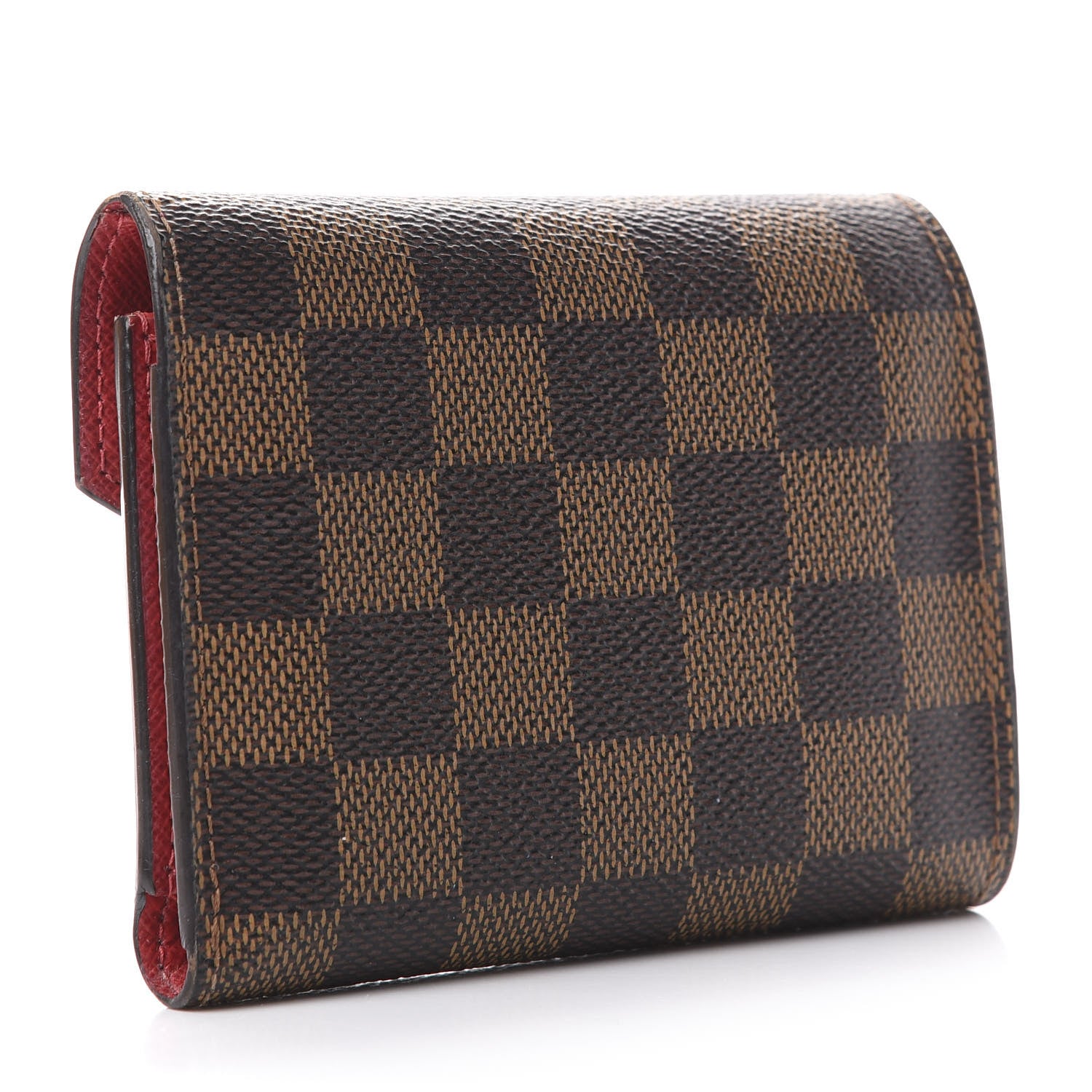 Louis Vuitton Damier Ebene Victorine Wallet Red 3 of 9