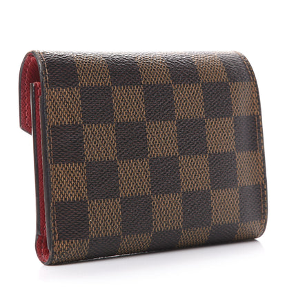 Louis Vuitton Damier Ebene Victorine Wallet Red 3 of 9