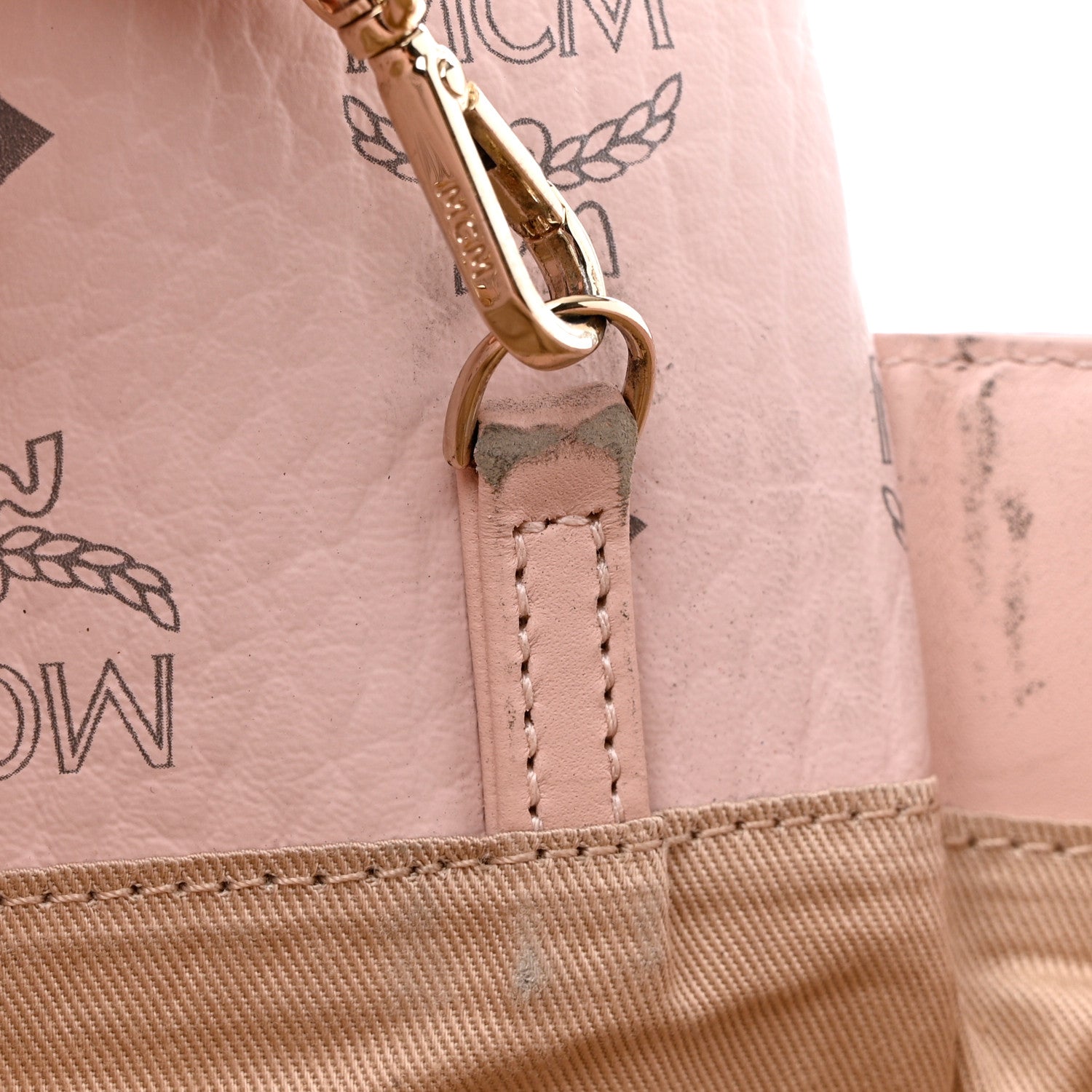 MCM Visetos Medium Crossbody Pouch Soft Pink 9 of 16