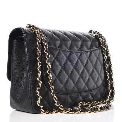 Chanel Caviar Quilted Jumbo Double Flap Black 4 of 8