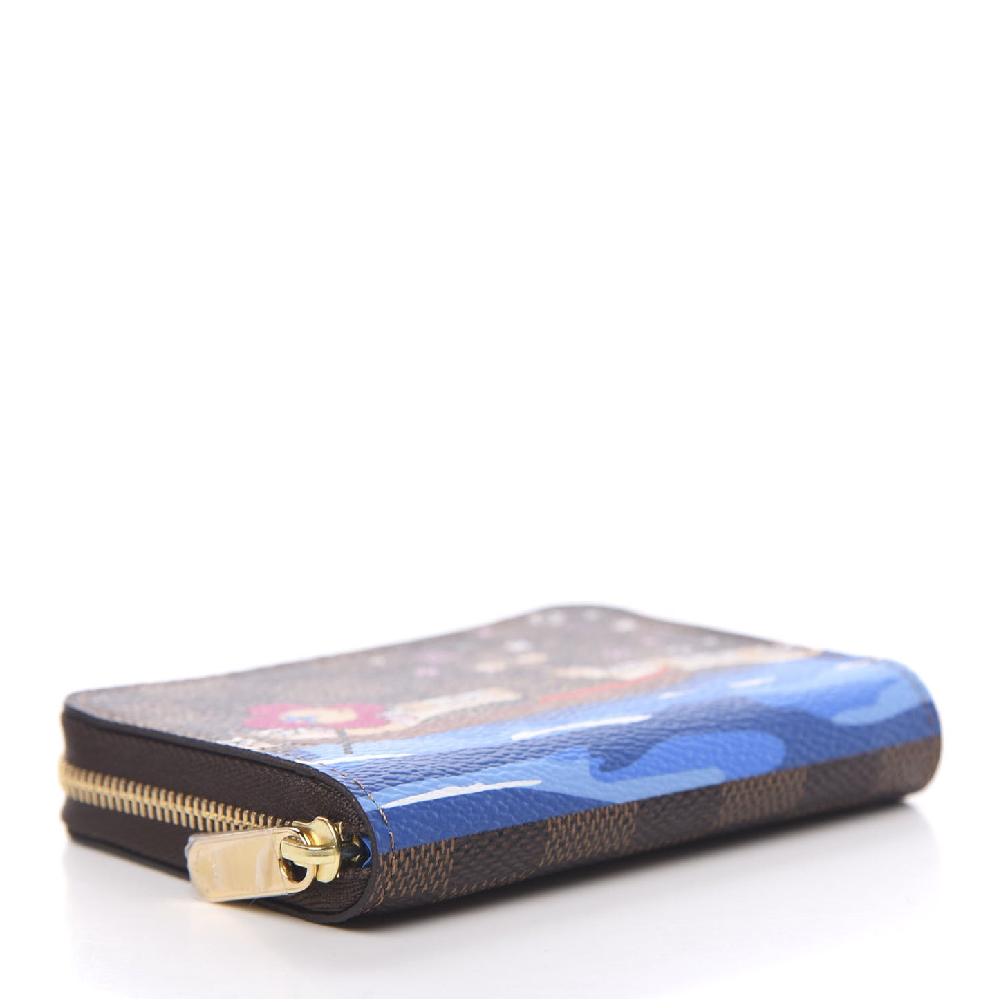Damier Ebene 2019 Christmas Animation Zippy Coin Purse Blue
