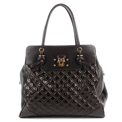 Marc Jacobs Patent Quilted N/S Swagger Tote Brown 1 of 7