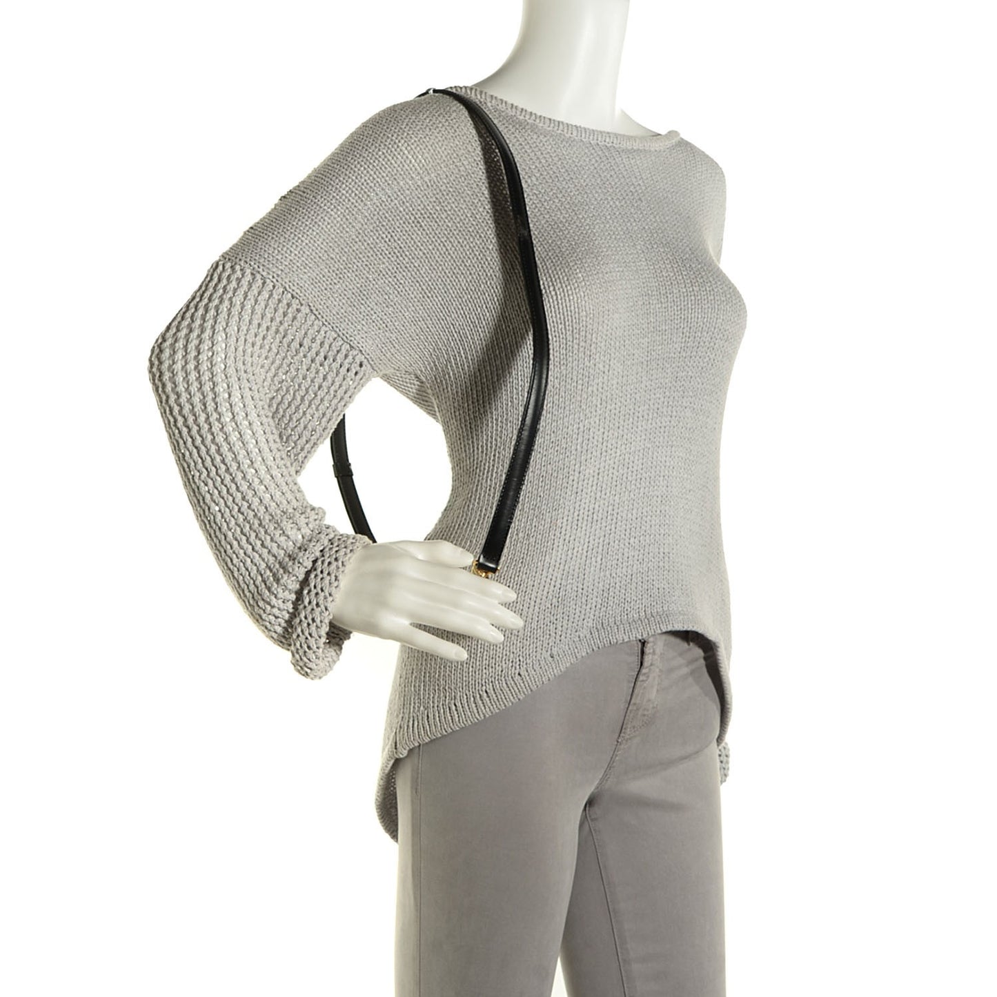 Leather Adjustable Shoulder Strap Black