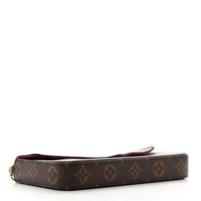 Louis Vuitton Monogram Pochette Felicie Chain Wallet Fuchsia 4 of 8