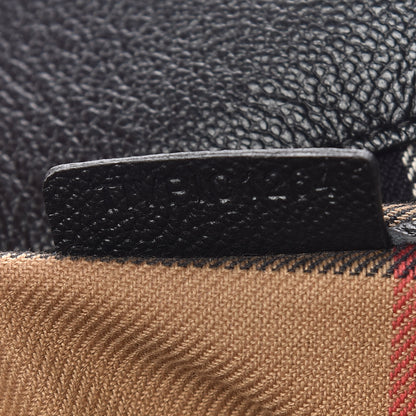 Burberry Soft Grain Calfskin Medium Buckle Tote Black 10 of 10
