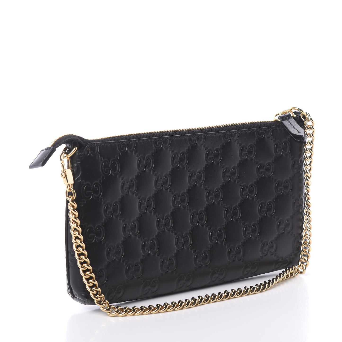 Guccissima Signature Wrist Wallet Black