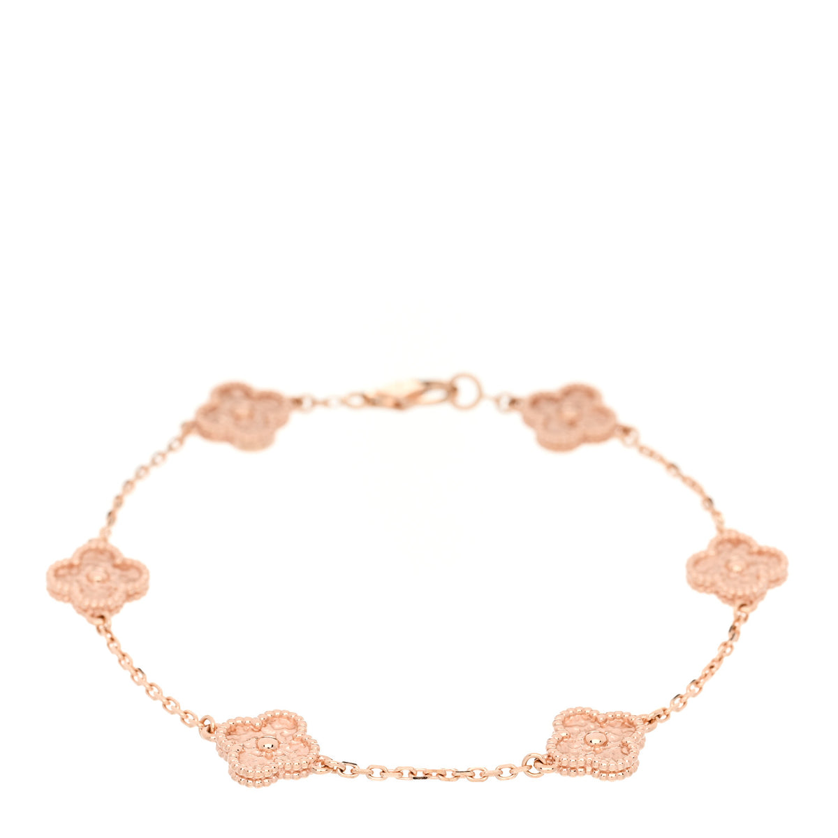 Van Cleef & Arpels 18K Rose Gold 6 Motifs Sweet Alhambra Bracelet 1 of 5
