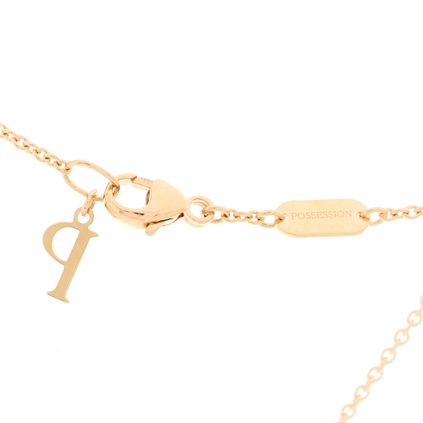 18K Rose Gold Diamond Turquoise Possession Pendant Necklace