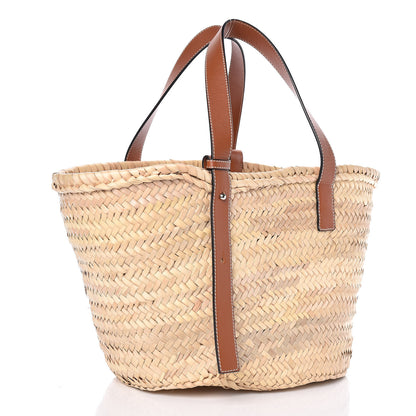 Loewe Raffia Large Basket Tote Bag Natural Tan 3 of 9