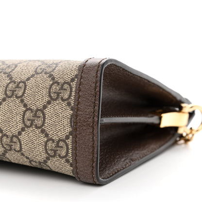 Gucci GG Supreme Monogram Web Small Ophidia Chain Shoulder Bag Brown 10 of 10
