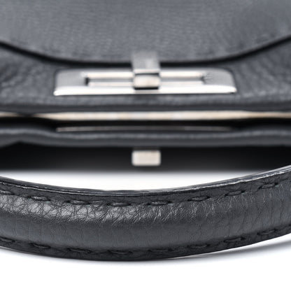 Fendi Cuoio Romano Selleria Bi-Color Medium Peekaboo Iconic Satchel Asfalto Latte 18 of 18