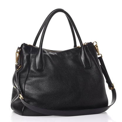Prada Vitello Daino Tote Black 4 of 11