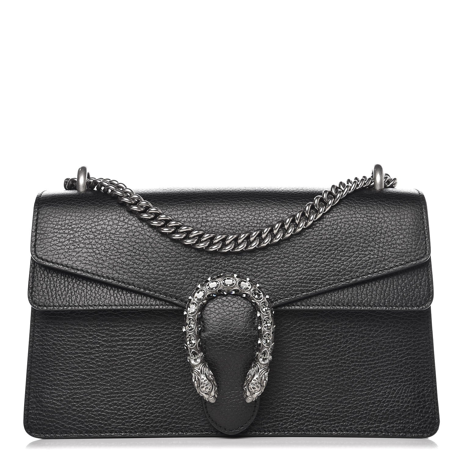 Gucci Pebbled Calfskin Small Dionysus Shoulder Bag Black 1 of 9