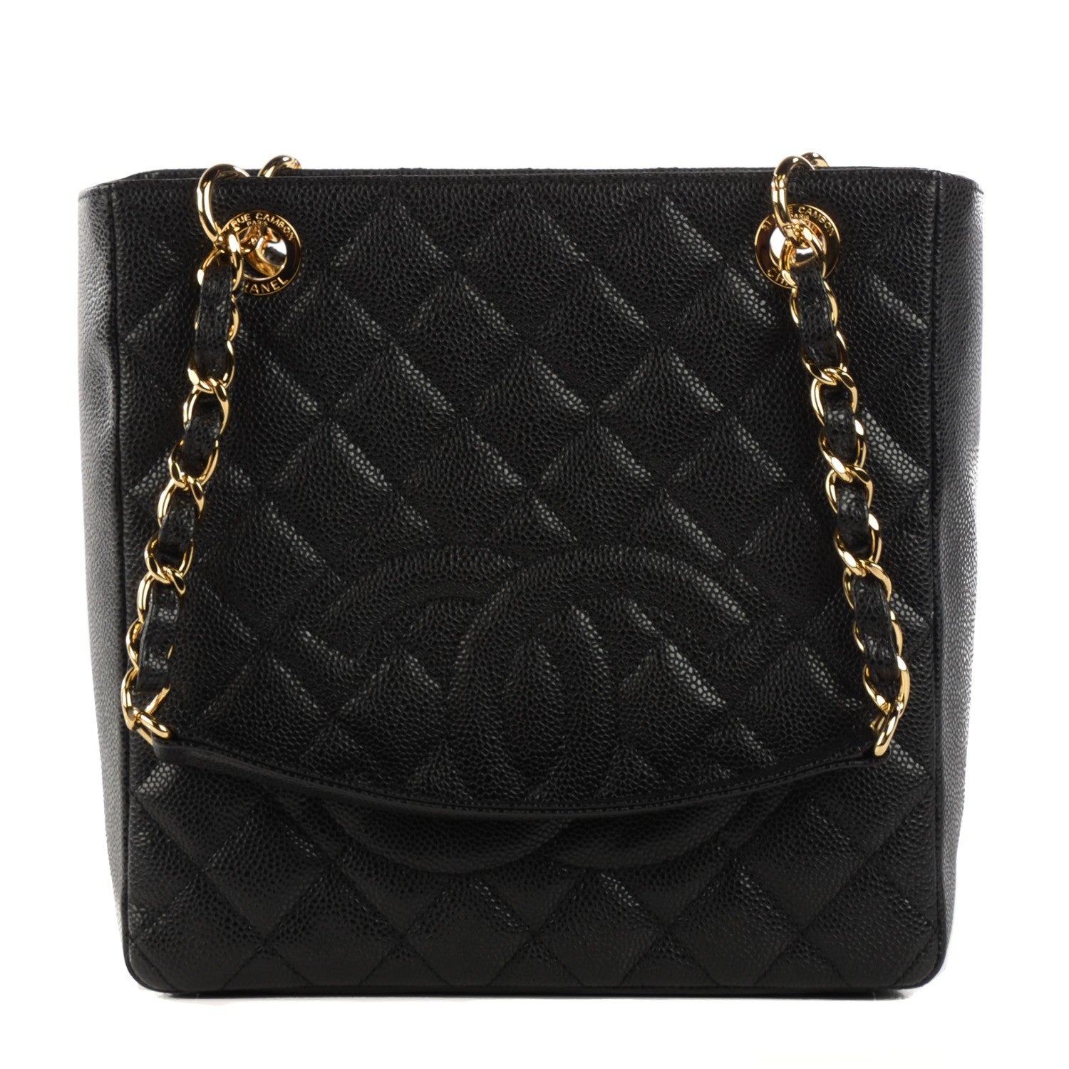Chanel Caviar Quilted Petit Shopping Tote PST Black 1 of 7