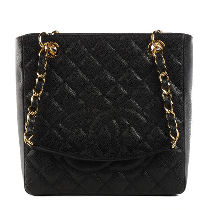 Chanel Caviar Quilted Petit Shopping Tote PST Black 1 of 7