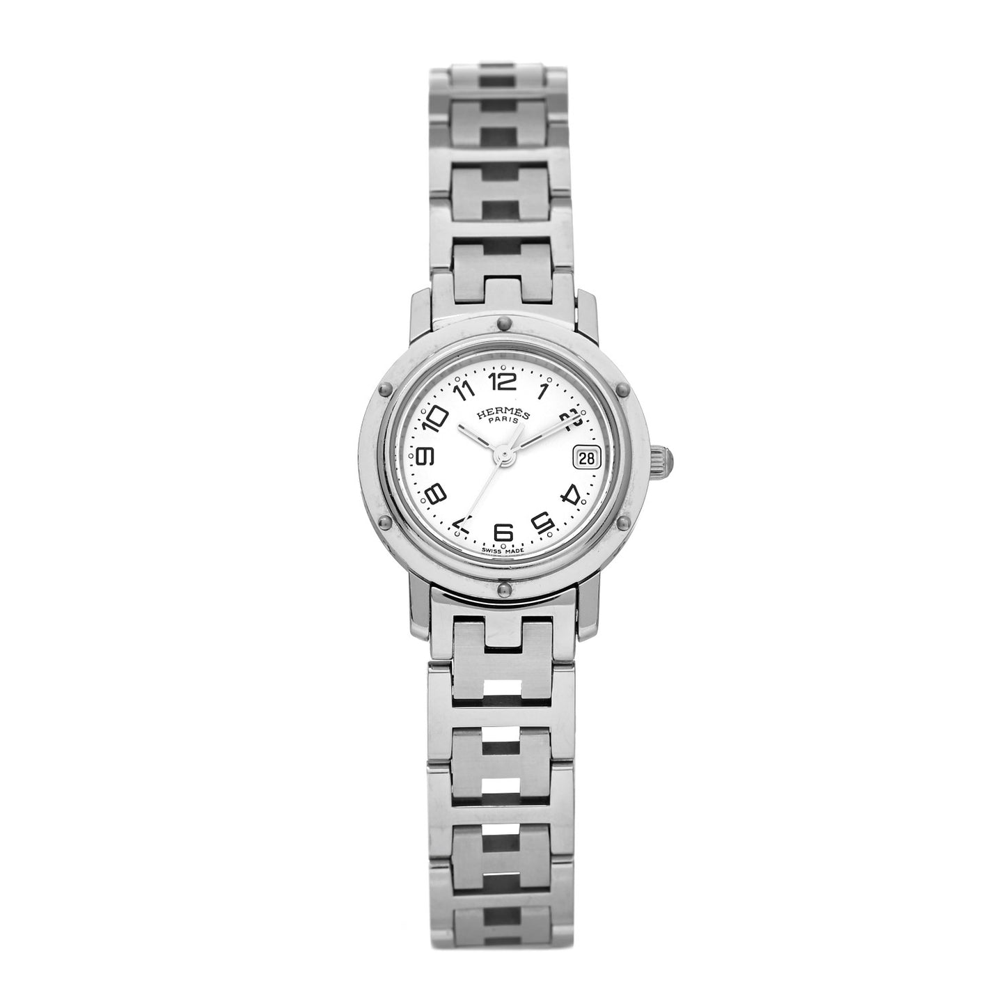 Stainless Steel 24mm Clipper Quartz Watch White