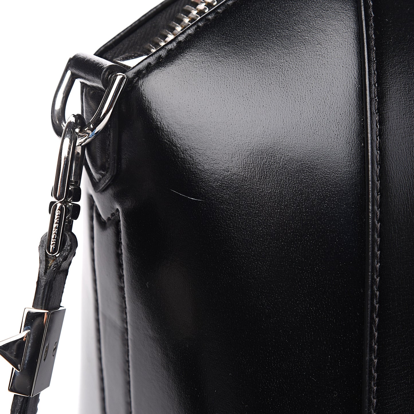 Shiny Lord Calfskin Medium Antigona Black