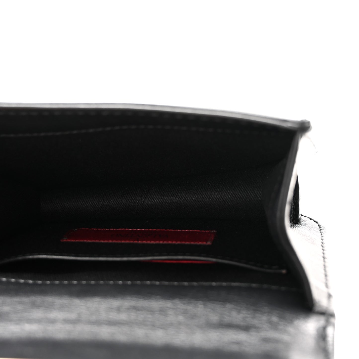 Vitello Mini Glam Lock Rockstud Flap Black
