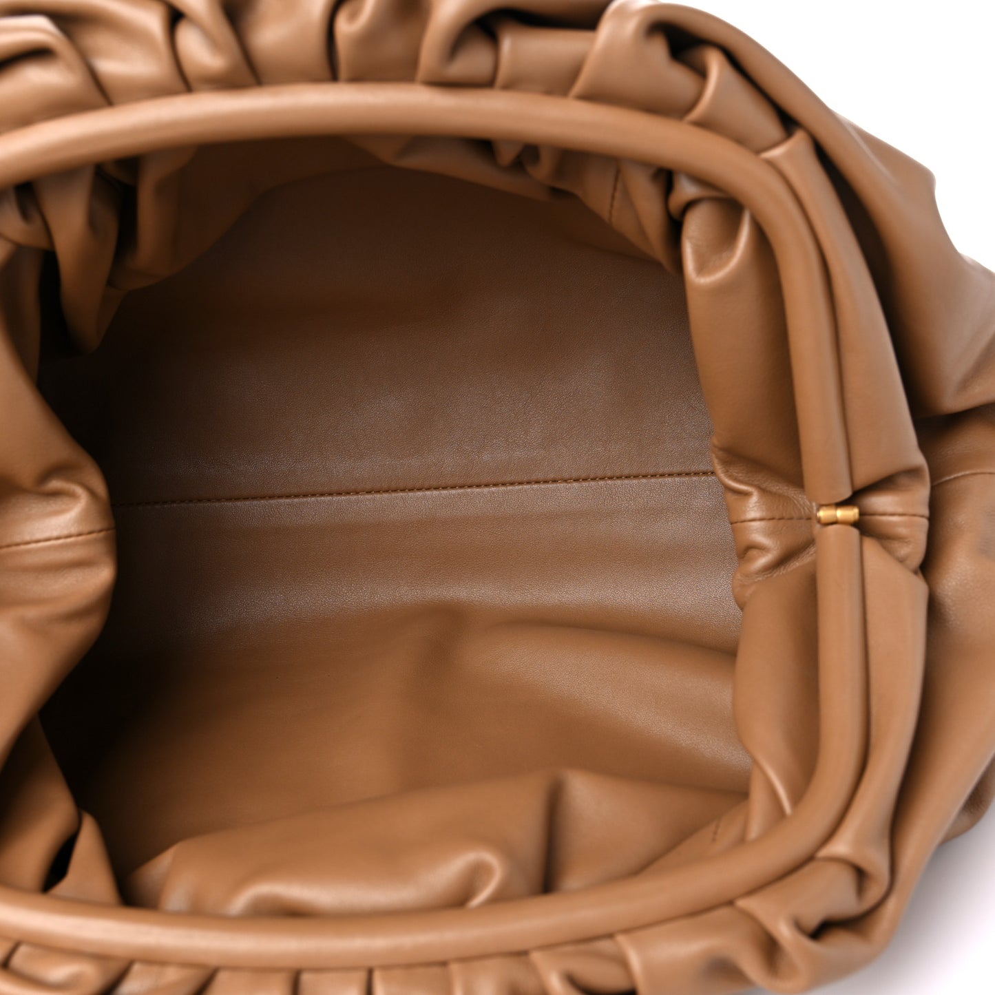 Smooth Butter Calf The Pouch Oversized Clutch Teak