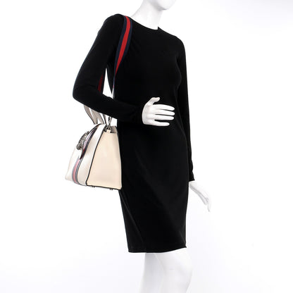 Gucci Calfskin Web Stripe Medium Dionysus Tote Bag White 2 of 9