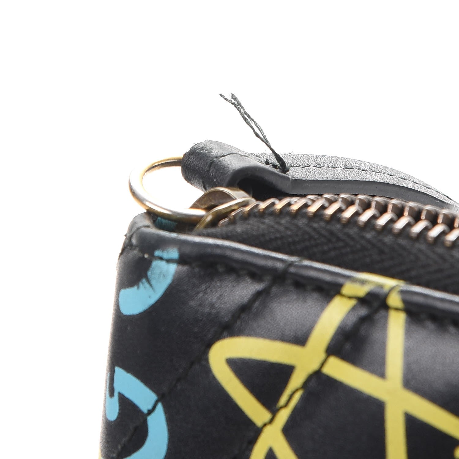 Gucci Calfskin Matelasse GucciGhost GG Marmont Zip Around Wallet Black New Acquamarine 11 of 11