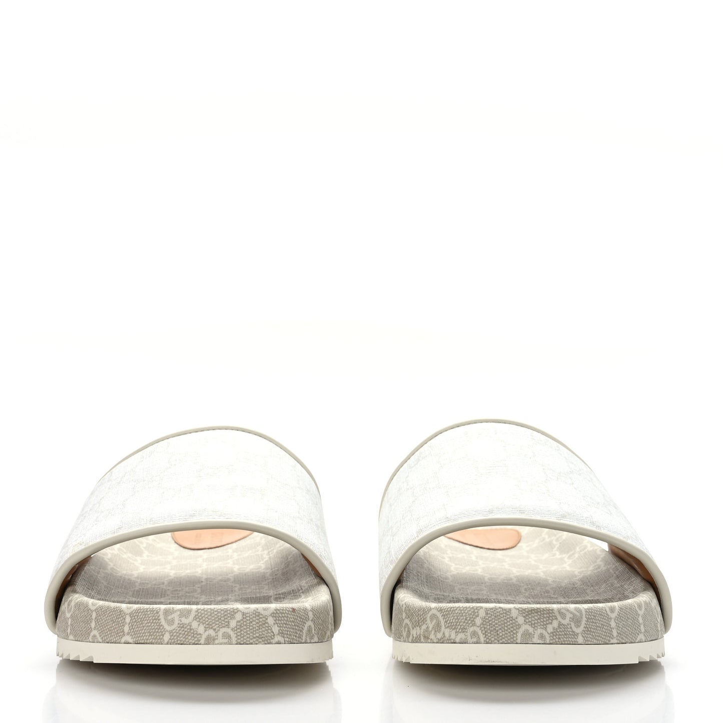 GG Supreme Monogram Demetra Mens Slide Sandals 11 White Mystic White