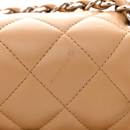 Chanel Lambskin Quilted Maxi Double Flap Beige 18 of 18