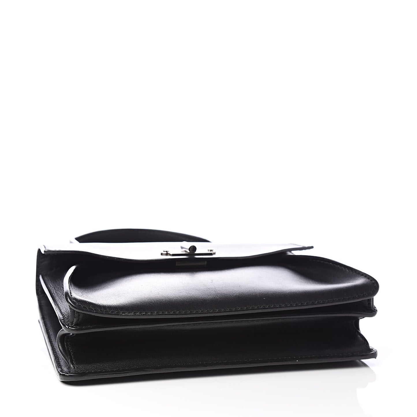 Calfskin Small Hava Top Handle Bag Black