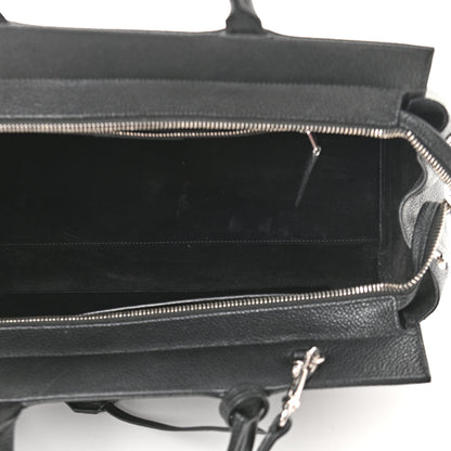 Saint Laurent Grained Calfskin Small Cabas Rive Gauche Black 5 of 9