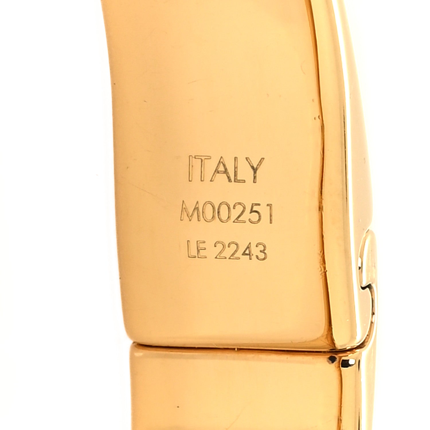 Louis Vuitton Brass Monogram Nanogram Cuff S Gold 5 of 7