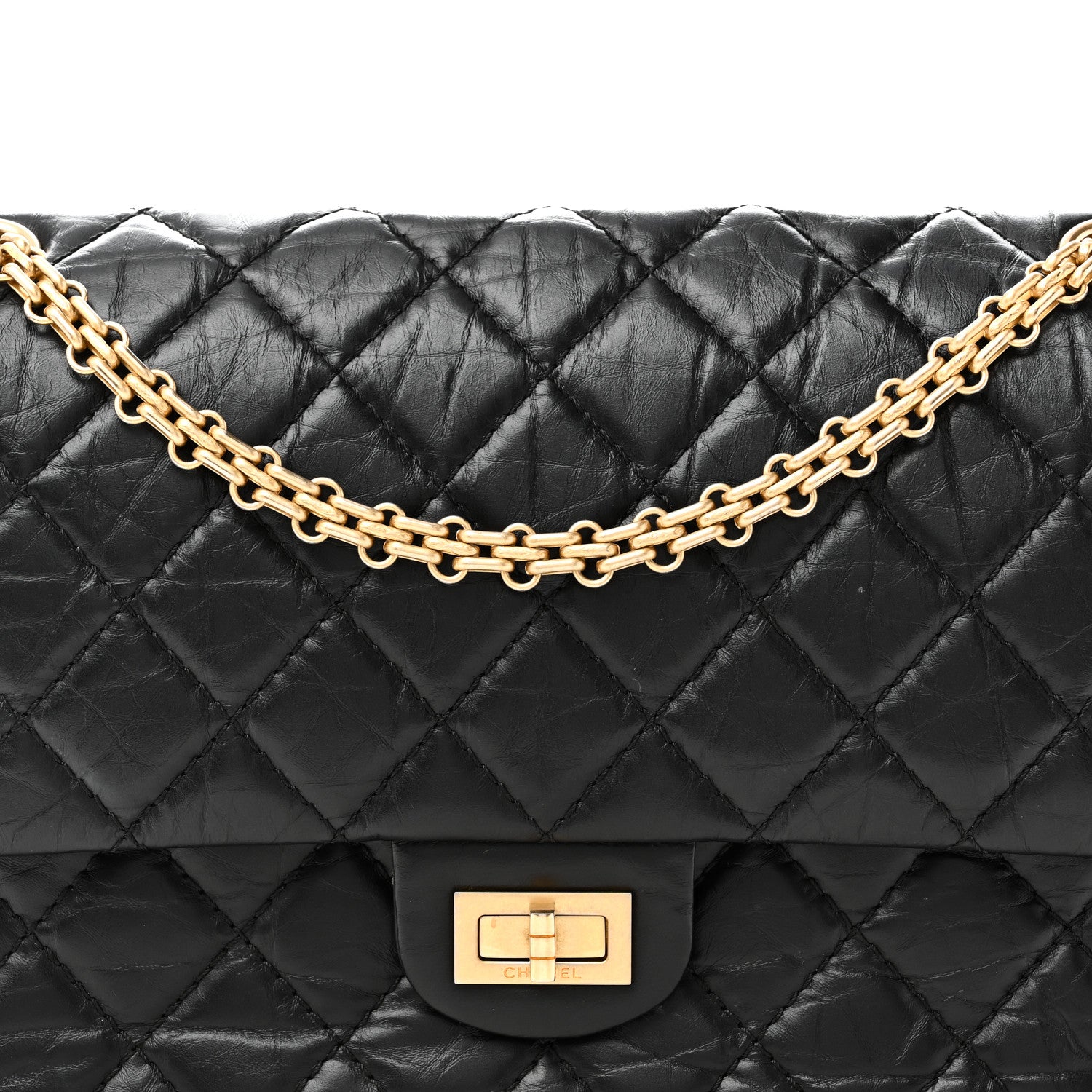 Chanel Aged Calfskin Quilted 2.55 Reissue 226 Flap Black 8 of 10