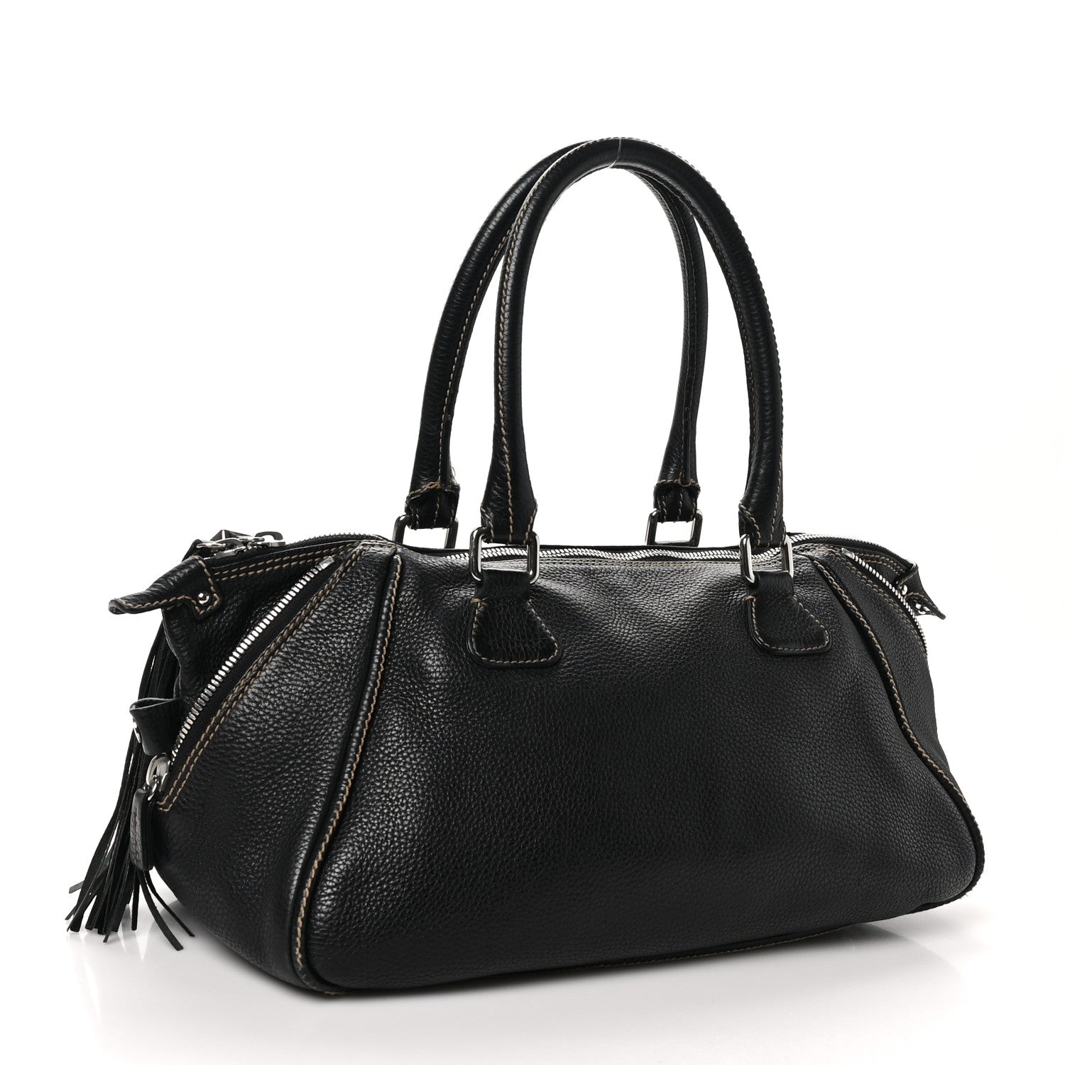 Chanel Calfskin Tassel Bowler Black 3 of 16