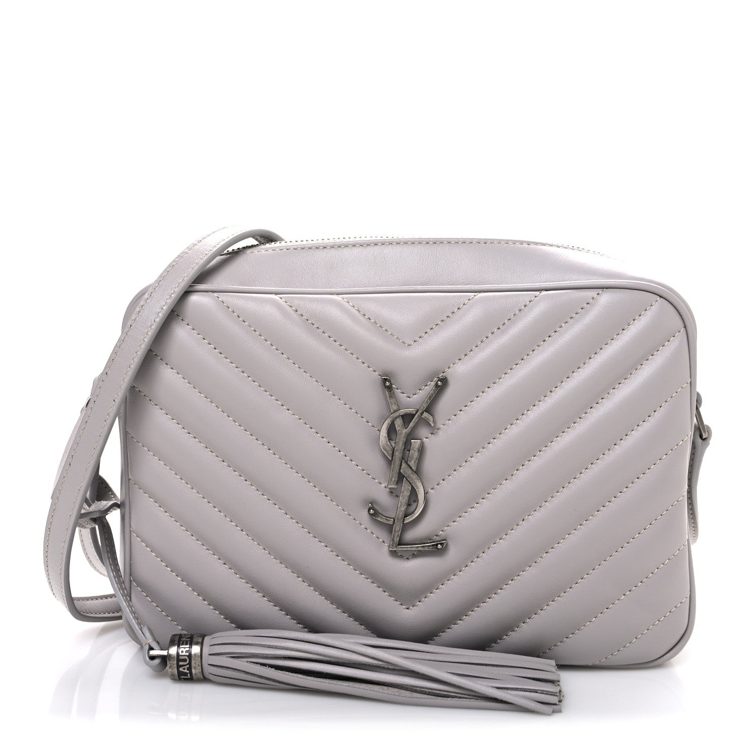 Saint Laurent Calfskin Matelasse Monogram Lou Camera Bag Granite 1 of 11