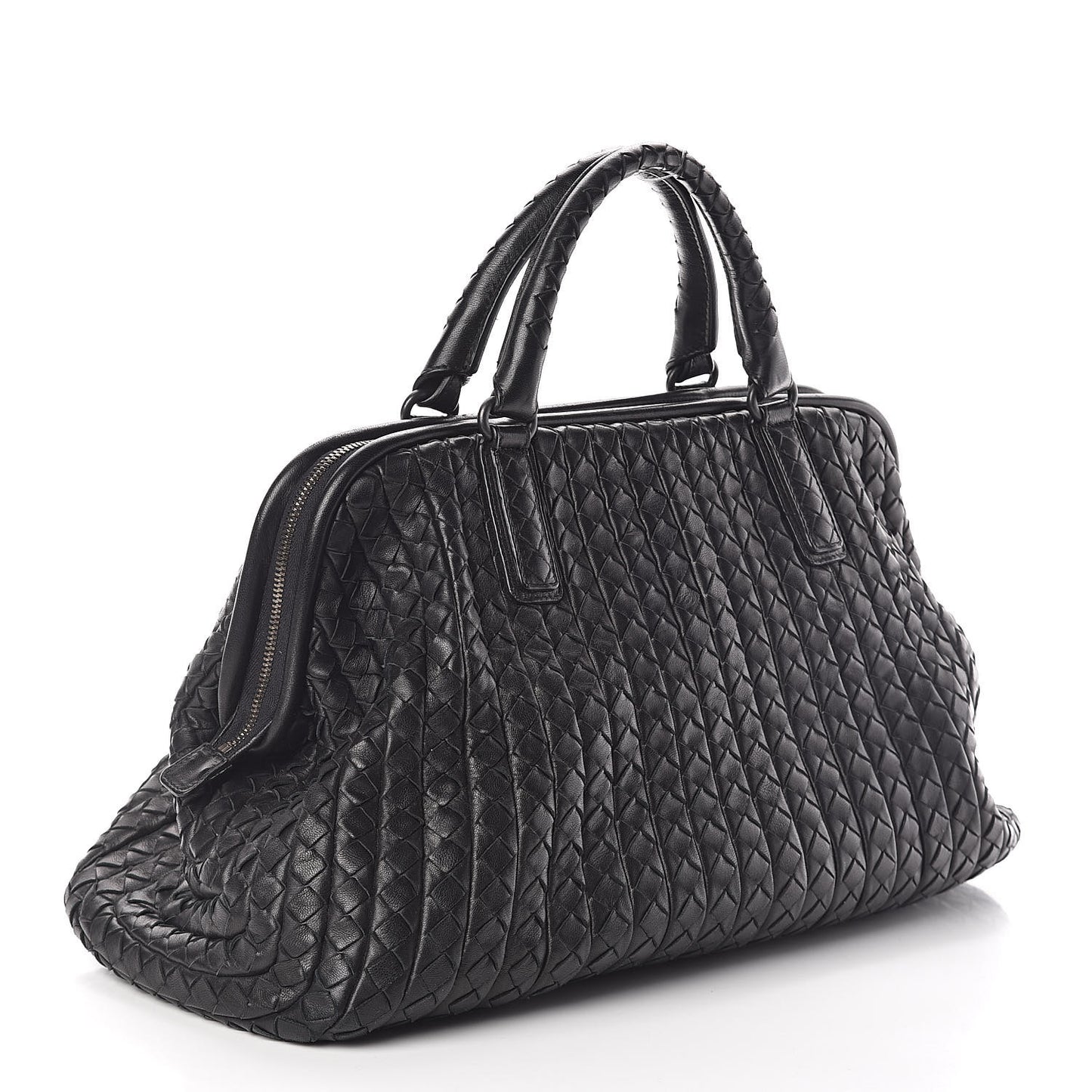 Nappa Intrecciato New Bond Satchel Black