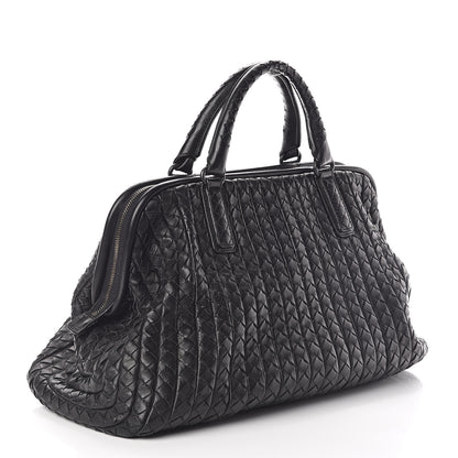 Bottega Veneta Nappa Intrecciato New Bond Satchel Black 3 of 8